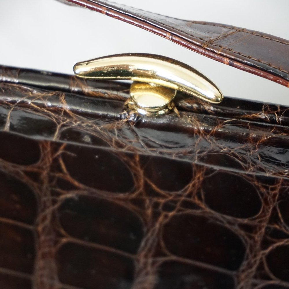 Vintage EUC Sterling Alligator Bag - Picture 6 of 11